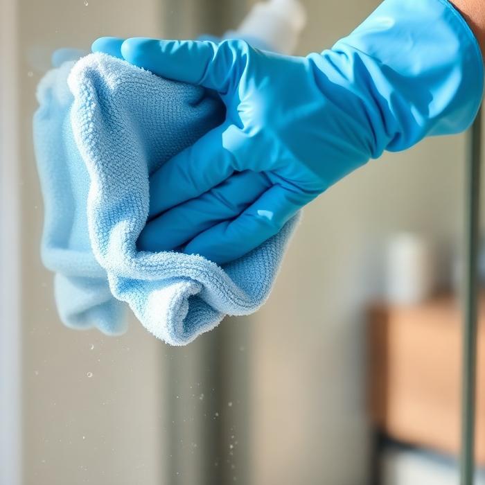 Careful glass cleaning