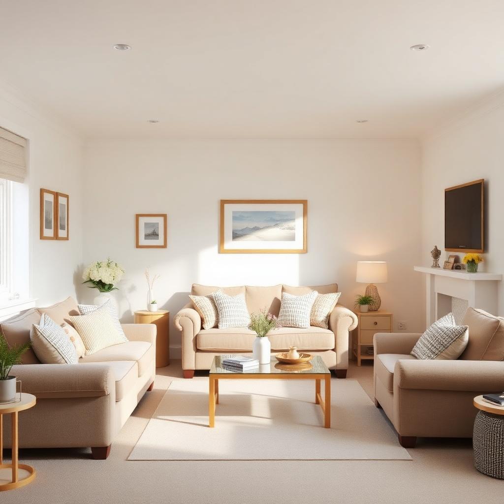 Warm clean South Wales family home living room