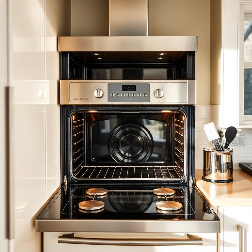 Sparkling clean kitchen oven after a deep clean